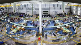 Imagen de archivo de la cadena de montaje de los aviones C295 de Airbus en Sevilla. Imagen de archivo de la cadena de montaje de los aviones C295 de Airbus en Sevilla.