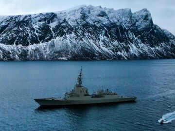 La fragata &ldquo;Almirante Juan de Borb&oacute;n&rdquo; de la Armada Espa&ntilde;ola contin&uacute;a con su participaci&oacute;n en el ejercicio Cold Response 2026