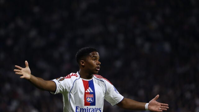 Lyon (France), 19/03/2026.- Endrick of Olympique de Lyon reacts during the UEFA Europa League round of 16 second leg soccer match between Olympique de Lyon and Celta Vigo in Lyon, France, 19 March 2026. (Francia) EFE/EPA/GUILLAUME HORCAJUELO 