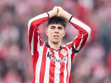 Athletic Club de Bilbao v Real Betis Balompie - LaLiga EA Sports Alejandro Rego of Athletic Club reacts during the LaLiga EA Sports match between Athletic Club and Real Betis Balompie at San Mames on March 22, 2026, in Bilbao, Spain. AFP7 22/03/2026 ONLY FOR USE IN SPAIN