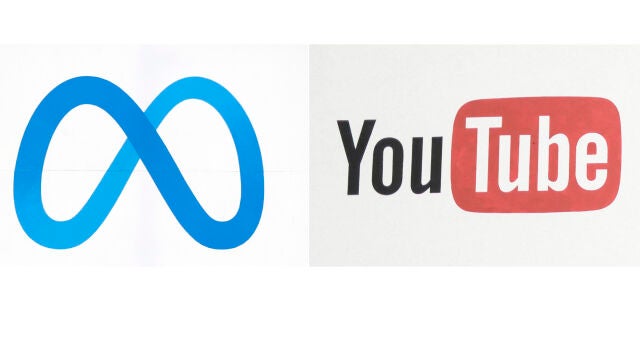 AMDEP2567. BOGOT&Aacute; (COLOMBIA), 25/03/2026.- Combo de fotograf&iacute;as de archivo que muestra de izquierda a derecha los logos de Meta y Youtube. Un jurado de Los &Aacute;ngeles declar&oacute; este mi&eacute;rcoles culpables a Meta y Youtube de perjudicar la salud mental de menores en una hist&oacute;rica demanda sobre la adicci&oacute;n a las redes sociales. EFE/ARCHIVO 