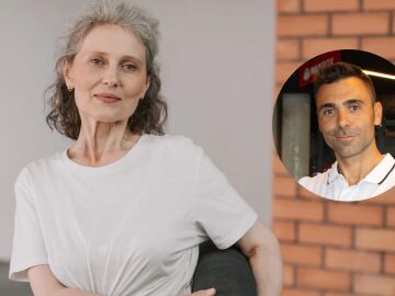 Imagen de archivo de una mujer mal envejecida junto a Jose Ruiz, divulgador de salud