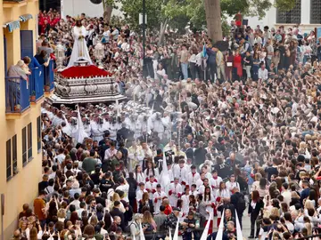 Nuestro Padre Jesús Cautivo durante su estación de penitencia de 2025 Nuestro Padre Jesús Cautivo durante su estación de penitencia de 2025
