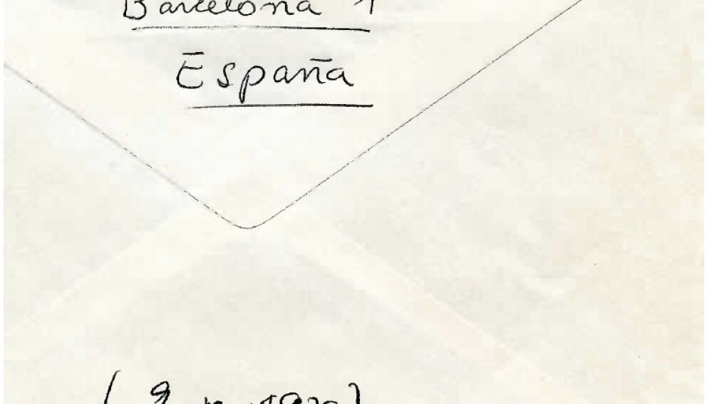 Sobre de una de las cartas de Bolaño