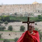 Cardinal Pizzaballa holds a prayer service to mark Palm Sunday, in Jerusalem