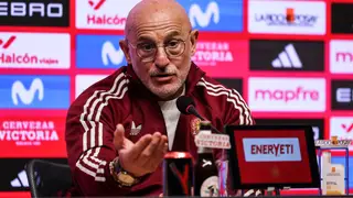 Spain Team Press Conference - International Friendly Luis de la Fuente, head coach of Spain, attends the press conference ahead of the International friendly, football match against Egypt at RCDE Stadium on March 30, 2026 in Cornella, Spain. AFP7 30/03/2026 ONLY FOR USE IN SPAIN