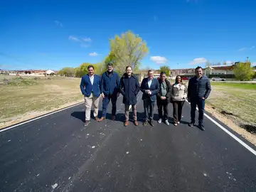Conrado Íscar durante la visita a las obras Conrado Íscar durante la visita a las obras