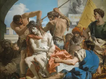 "Coronación de espinas", 1722, de Giovanni Battista Tiepolo y expuesto en el Museo del Prado "Coronación de espinas", 1722, de Giovanni Battista Tiepolo y expuesto en el Museo del Prado