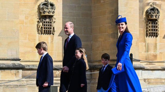 Los pr&iacute;ncipes de Gales, en la Pascua de Windsor en 2023