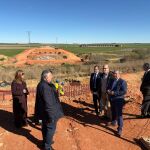 El consejero de Movilidad y Transformaci&oacute;n Digital, Jos&eacute; Luis Sanz Merino, visita las obras de construcci&oacute;n del nuevo puente sobre el r&iacute;o Valderaduey, en Villalpando, Zamora- ZA-512