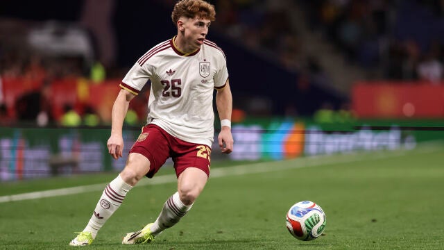 Victor Munoz of Spain in action during the International friendly match played between Spain Team and Egypt at RCDE Stadium on March 31, 2026 in Cornella, Spain. AFP7 31/03/2026 ONLY FOR USE IN SPAIN
