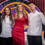 Masi Rodr&iacute;guez y Juanjo Bona, invitados de la segunda entrega de 'MasterChef 14', junto al jurado 