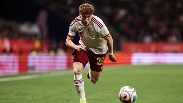 Victor Munoz of Spain in action during the International friendly match played between Spain Team and Egypt at RCDE Stadium on March 31, 2026 in Cornella, Spain. AFP7 31/03/2026 ONLY FOR USE IN SPAIN
