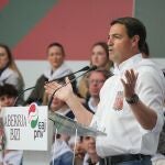 El lendakari, Imanol Pradales, interviene en el Aberri Eguna del PNV en Bilbao