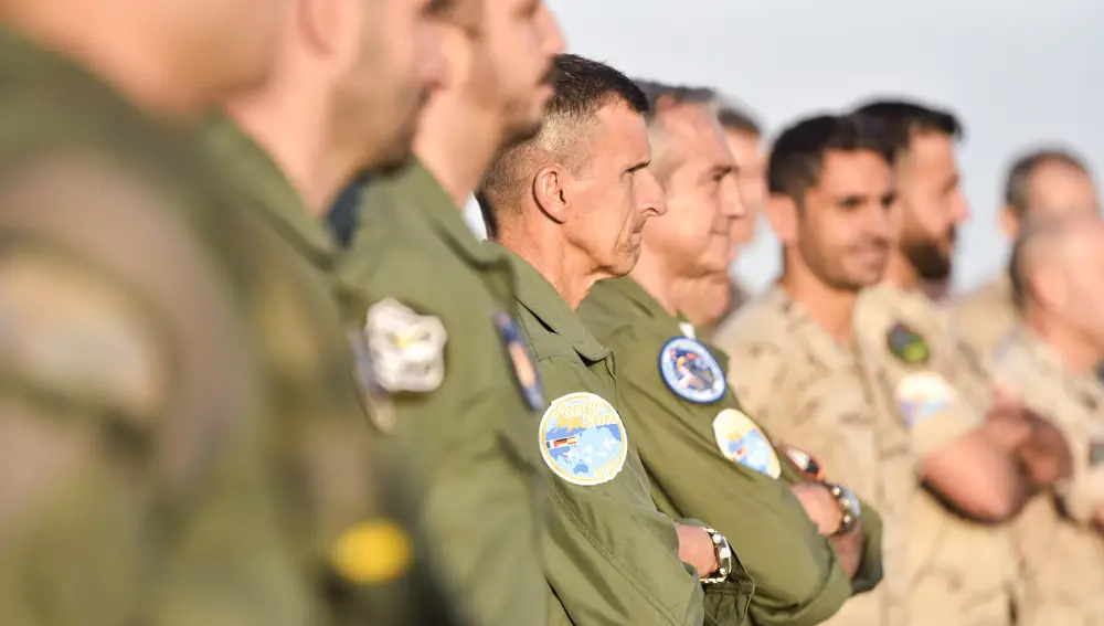 Militares en el Pacific Skies 2024, en la base aérea de Albacete, a 26 de junio de 2024