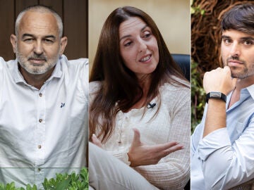 Tres beneficiarios de las becas en el extranjero de la Fundaci&oacute;n 'La Caixa'.