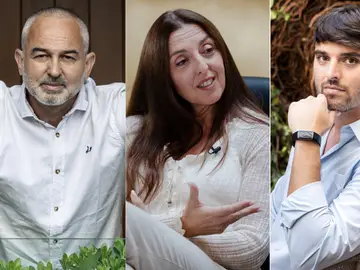 Tres beneficiarios de las becas en el extranjero de la Fundación 'La Caixa'. Tres beneficiarios de las becas en el extranjero de la Fundación 'La Caixa'.