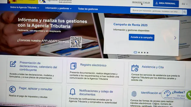 La Campaña de la Renta arranca hoy con la presentación de las declaraciones por internet Una persona hace el borrador de su declaración de la renta en un ordenador, a 8 de abril de 2026, en Madrid (España). La Campaña de la Renta y Patrimonio correspondiente al año 2025 ha arrancado hoy, 8 de abril, con la presentación de las declaraciones por Internet. La Agencia Tributaria ya ha puesto a disposición de los contribuyentes sus datos fiscales y otros contenidos con el objetivo de que puedan adelantar las gestiones de cara a la presentación de la declaración. También está disponibl...