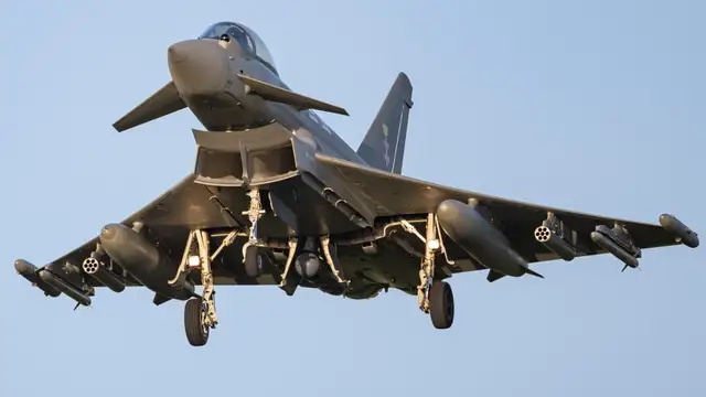 Eurofighter Typhoon, el caza dotado con el nuevo sistema contra drones BAES Systems