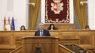 El diputado del Partido Popular Juan Antonio Moreno Moya, durante el debate en el pleno de las Cortes El diputado del Partido Popular Juan Antonio Moreno Moya, durante el debate en el pleno de las Cortes