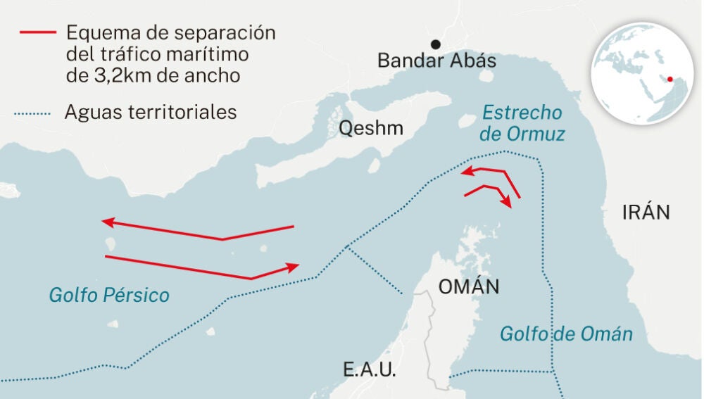 Irán permitirá el paso de 15 buques diarios por el Estrecho de Ormuz