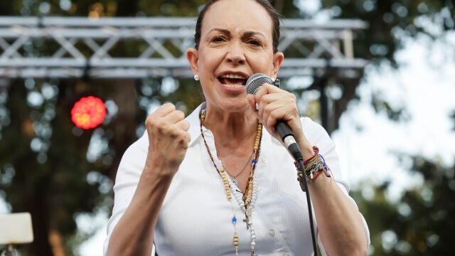 La l&iacute;der opositora venezolana, Mar&iacute;a Corina Machado