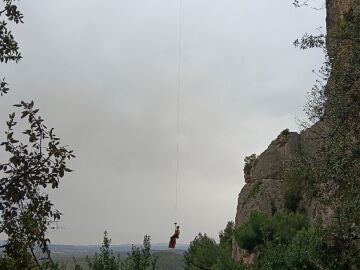 Dos escaladores en estado cr&iacute;tico en Montserrat (Barcelona) al caerles unas piedras