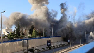 March 31, 2026, Beirut, Beirut, Lebanon: Smoke billows from a targeted building following an Israeli warplane missile strike near Airport Road in BeirutEuropa Press/Contacto/Abdul Kader Al Bay31/03/2026 ONLY FOR USE IN SPAIN