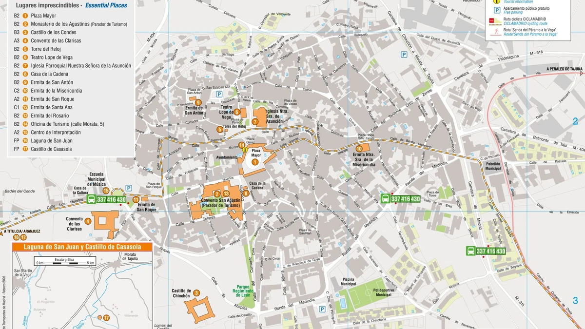 Madrid suma Chinchón a la colección de planos turísticos de la región en transporte público