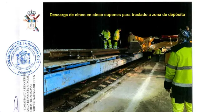 Informe de la Guardia Civil sobre el traslado de tramos de vía de Adamuz por orden judicial Informe de la Guardia Civil sobre el traslado de tramos de vía de Adamuz por orden judicial
