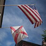 Las banderas de Estados Unidos y de la Florida en San Agust&iacute;n