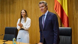 El presidente del Partido Popular, Alberto N&uacute;&ntilde;ez Feij&oacute;o, preside la reuni&oacute;n plenaria de los Grupos Parlamentarios del Partido Popular del Congreso y del Senado.&copy; Alberto R. Rold&aacute;n / Diario La Raz&oacute;n.14 04 2026