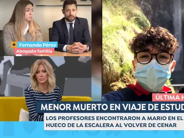 Blanca y el abogado de su familia, Fernando Pérez, durante su participación en 'Espejo Público' denunciando la actitud del colegio tras la muerte del joven Mario con tan solo 17 años Blanca y el abogado de su familia, Fernando Pérez, durante su participación en 'Espejo Público' denunciando la actitud del colegio tras la muerte del joven Mario con tan solo 17 años