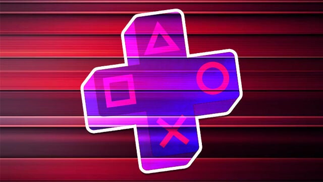 ps plus logo morado rayas