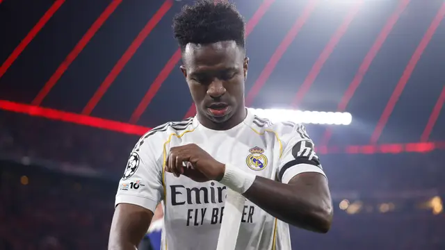 FC Bayern Munich v Real Madrid CF - UEFA Champions League 2025/26 Quarter-Final Second Leg Vinicius Junior of Real Madrid CF during the UEFA Champions League 2025/26 Quarter-Final Second Leg match between FC Bayern München and Real Madrid CF at Allianz Arena on April 15, 2026 in Munich, Germany. AFP7 15/04/2026 ONLY FOR USE IN SPAIN