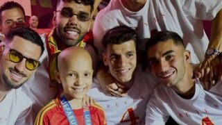  Mar&iacute;a Caama&ntilde;o, en la celebraci&oacute;n de la Eurocopa