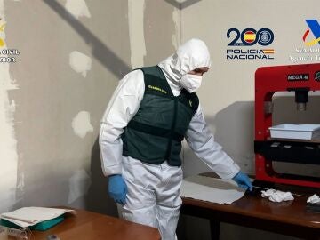 El laboratorio para procesar la droga en Gerindote