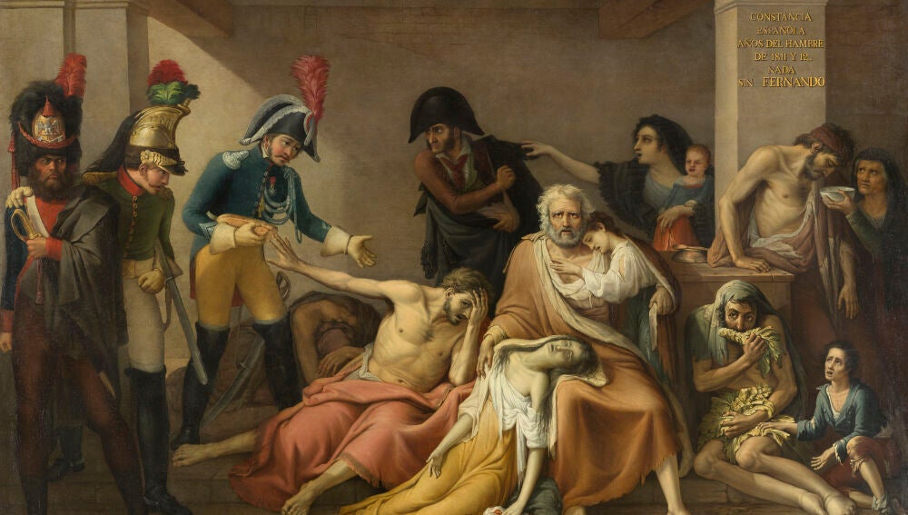 «El año del hambre en Madrid», de José Aparicio (1818) representa a los madrileños cercados por la guerra y sufriendo una hambruna devastadora