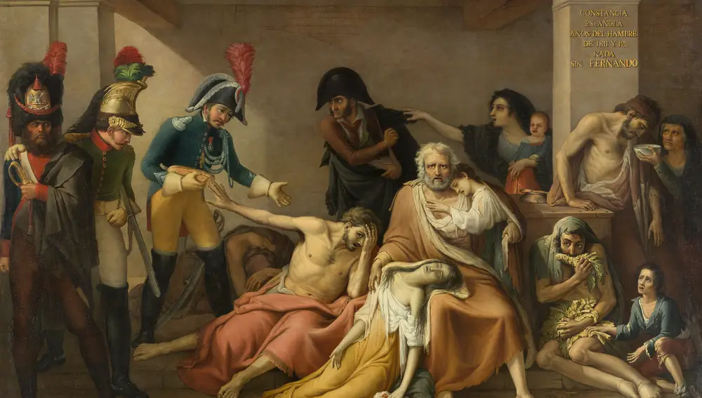 «El año del hambre en Madrid», de José Aparicio (1818) representa a los madrileños cercados por la guerra y sufriendo una hambruna devastadora