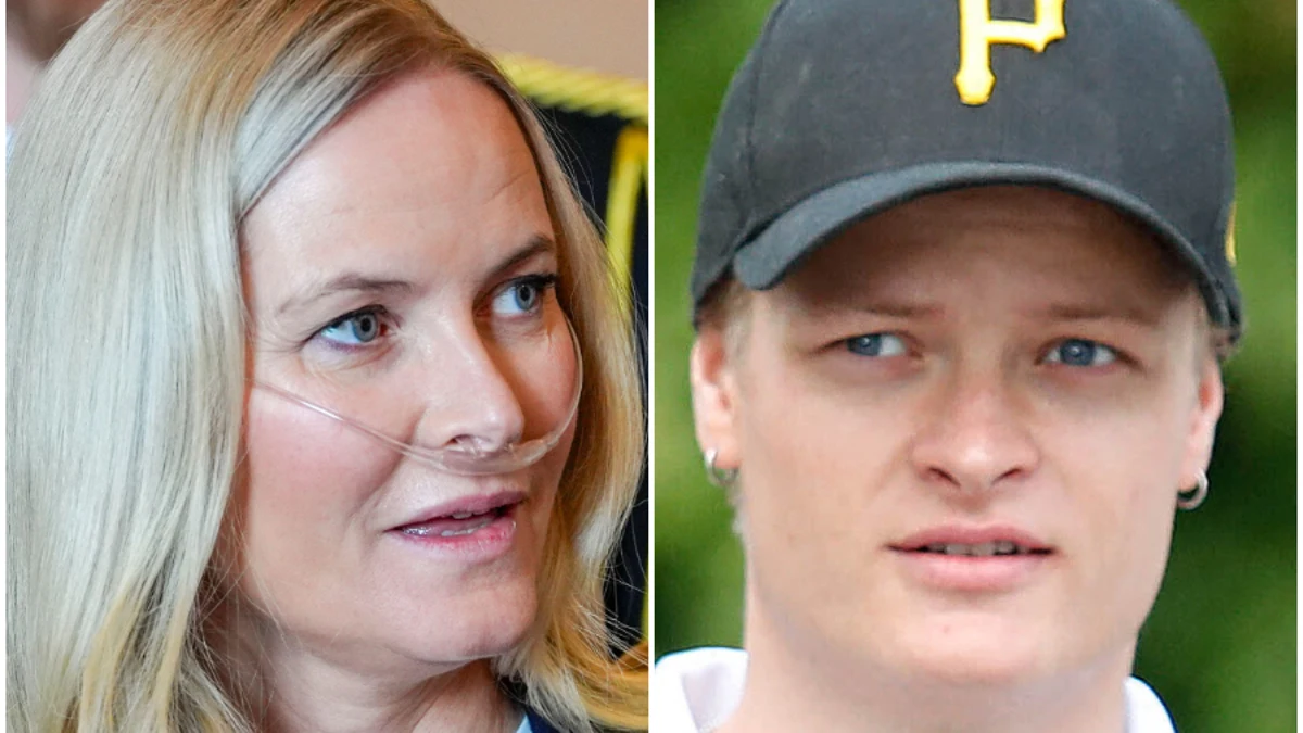 La princesa Mette-Marit de Noruega y su hijo, Marius Borg