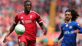 LIVERPOOL (United Kingdom), 09/05/2026.- Ibrahima Konate of Liverpool FC in action during the English Premier League match between Liverpool FC and Chelsea FC, in Liverpool, Britain, 09 May 2026. (Reino Unido) EFE/EPA/ASH ALLEN EDITORIAL USE ONLY. No use with unauthorized audio, video, data, fixture lists, club/league logos, 'live' services or NFTs. Online in-match use limited to 120 images, no video emulation. No use in betting, games or single club/league/player publications. 