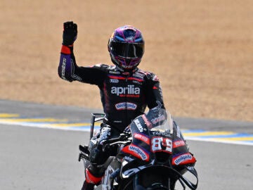 89 MARTIN Jorge (spa), Aprilia Racing, Aprilia RS-GP26, action during the 2025 MotoGP Michelin Grand Prix de France from May 8 to 10th 2026 at the Circuit Bugatti in Le Mans, France - Photo Studio Milagro / DPPIAFP7 08/05/2026 ONLY FOR USE IN SPAIN