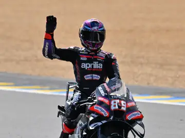 Jorge Martín ha ganado la Sprint de Le Mans 89 MARTIN Jorge (spa), Aprilia Racing, Aprilia RS-GP26, action during the 2025 MotoGP Michelin Grand Prix de France from May 8 to 10th 2026 at the Circuit Bugatti in Le Mans, France - Photo Studio Milagro / DPPIAFP7 08/05/2026 ONLY FOR USE IN SPAIN