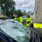 Grave un motorista de 26 a&ntilde;os al chocar con un veh&iacute;culo VTC en Puente de Vallecas