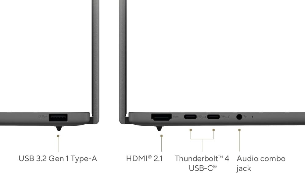 Los puertos del ASUS Zenbook A14 OLED