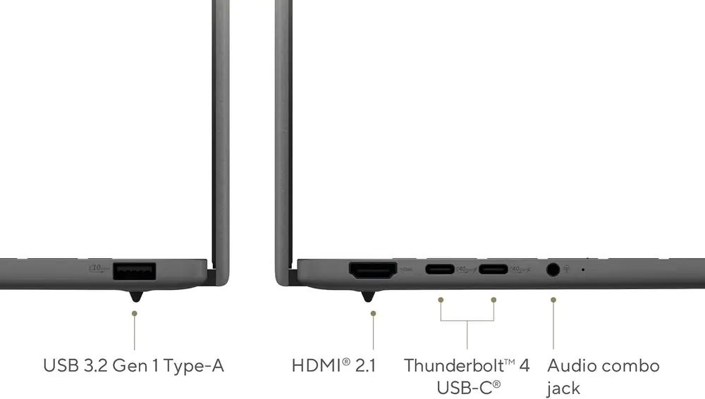 Los puertos del ASUS Zenbook A14 OLED