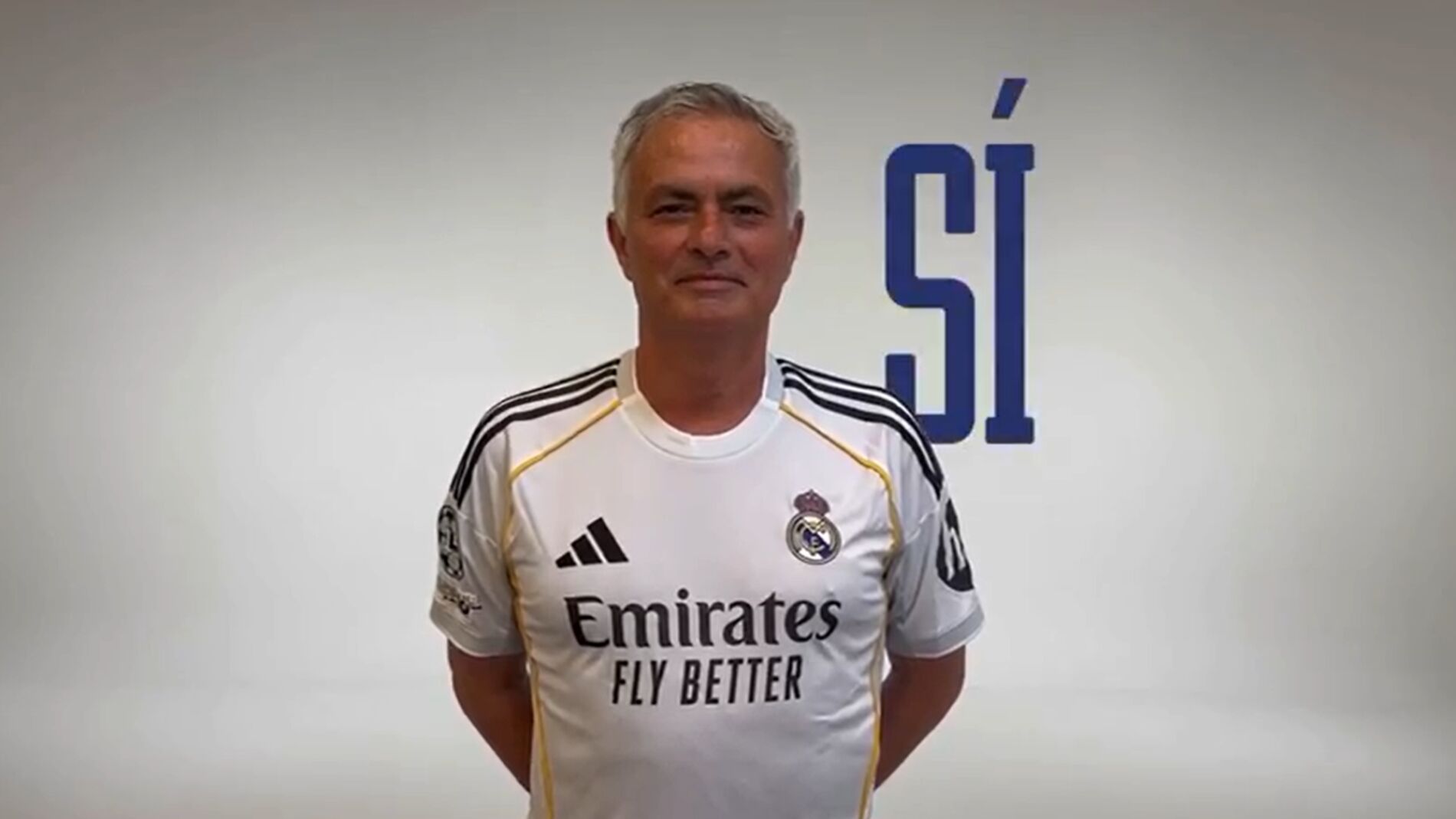 El "sí" de Mourinho protagoniza el anuncio de Florentino Pérez emitido ante millones de espectadores en televisión
