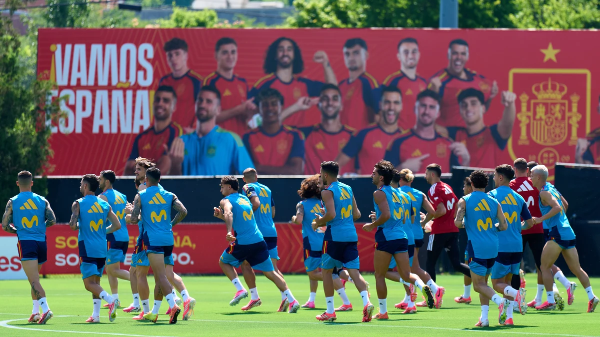 Entrenamiento de la selección española