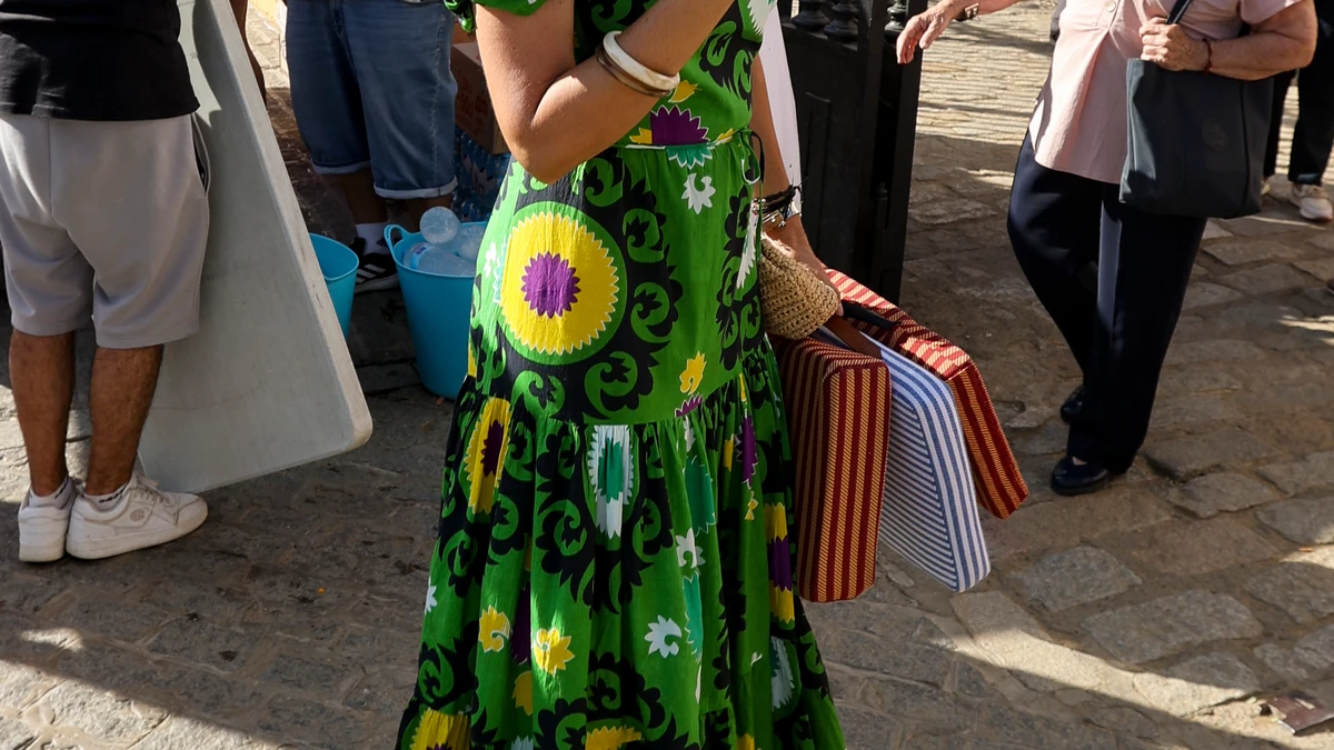 Lourdes Montes con alpargatas.