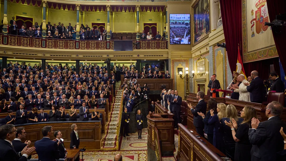 Visita del Papa al Congreso de los Diputados el pasado lunes